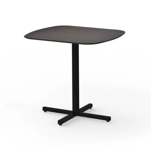 MAMAGREEN Zupy 30" Bistro Table | Frame: Galvanized Steel, Ink Black | Tabletop: HPL, Slate