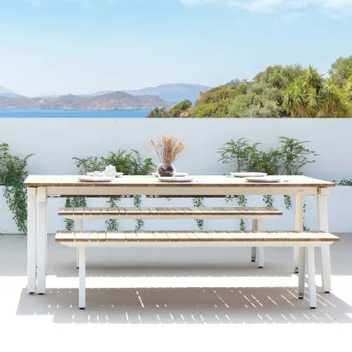 MAMAGREEN Maxximus Extension Dining Table and Dining Benches