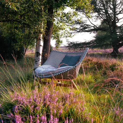 DEDON MBRACE Lounge Chair with Teak Legs