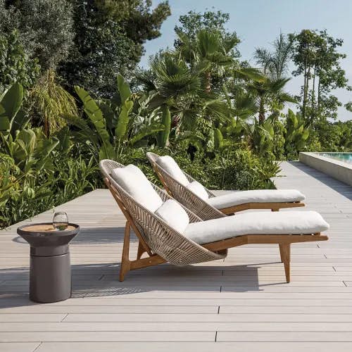 Gloster Bora Loungers | Coso Side Table