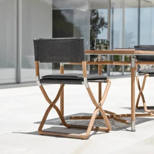 Gloster Navigator Folding Armchair & 39.5" Folding Dining Table