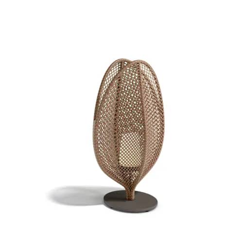 DEDON SCOORA Lantern S | Liana Touch Fiber | Black Pepper Aluminum Base