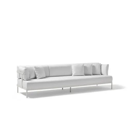 POINT Legacy 3-Seater Sofa | Mineral White Powder-Coated Aluminum Frame