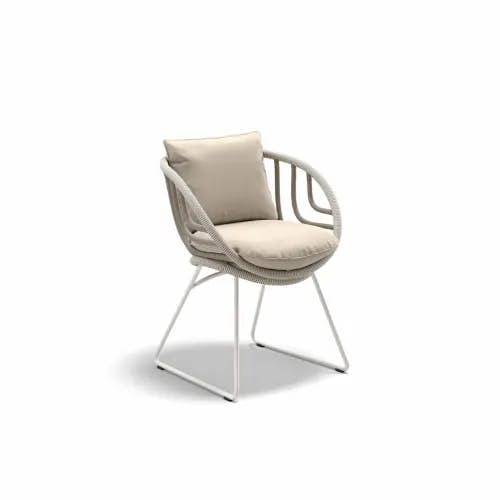 DEDON KIDA Armchair | Material Wrapped DEDON Fiber Line Touch | Cushion Fabric NATURA Off White