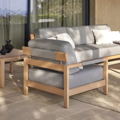 POINT Kubik Lounge Chair, 3-Seater Sofa and Side Table