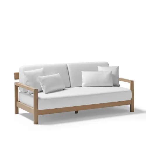 POINT Kubik 2-Seater Sofa | TechTeak Frame | White Polyurethane Foam Cushions