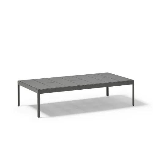 POINT Legacy 55" Coffee Table | Mineral Grey Powder-Coated Aluminum Frame