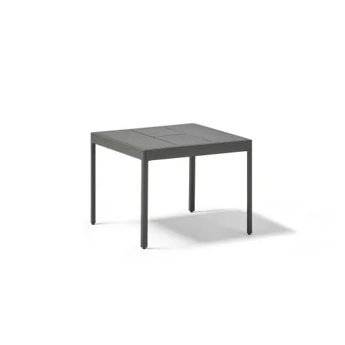 POINT Legacy 24" Square Side Table | Gunmetal Grey Powder-Coated Aluminum Frame