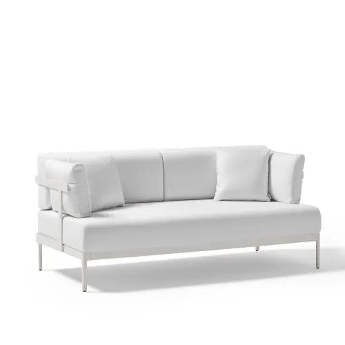 POINT Legacy 2-Seater Sofa | Mineral White Powder-Coated Aluminum Frame