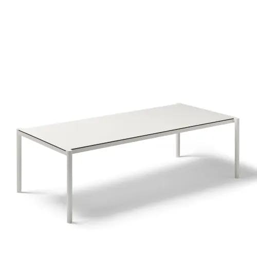 POINT Origin 87" Dining Table | Mineral White Aluminum Table