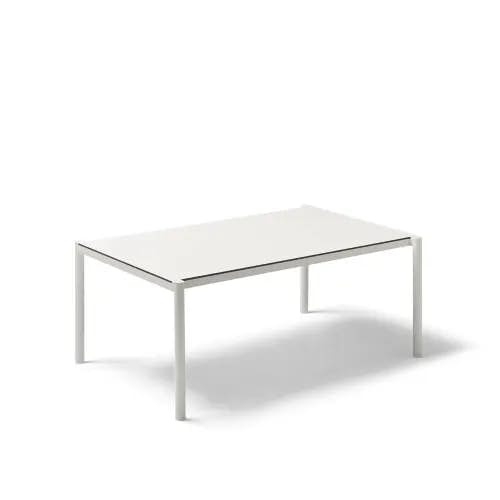 POINT Origin 63" Dining Table | Mineral White Aluminum Frame