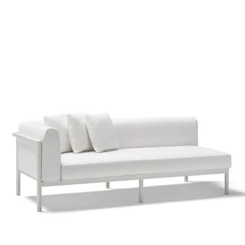 POINT Origin Right Arm Sectional Sofa 3-Seater | Mineral White Aluminum Frame
