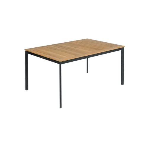 Barlow Tyrie Around 61" Dining Table | Forge Grey Aluminum Frame | Teak Table Top