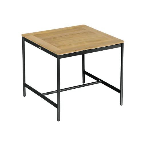 Barlow Tyrie Around 24" Square High Table | Forge Grey Aluminum Frame