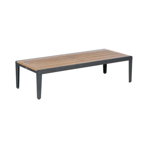 Barlow Tyrie Aura 63" X 26" Coffee Table - Heavy | Graphite Aluminum Frame