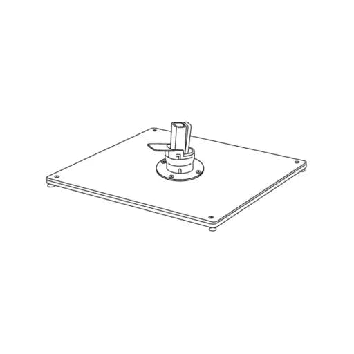 Rendering of Double Stack Metal Plate with Pedal Spigot (latter included with Pavone umbrella)