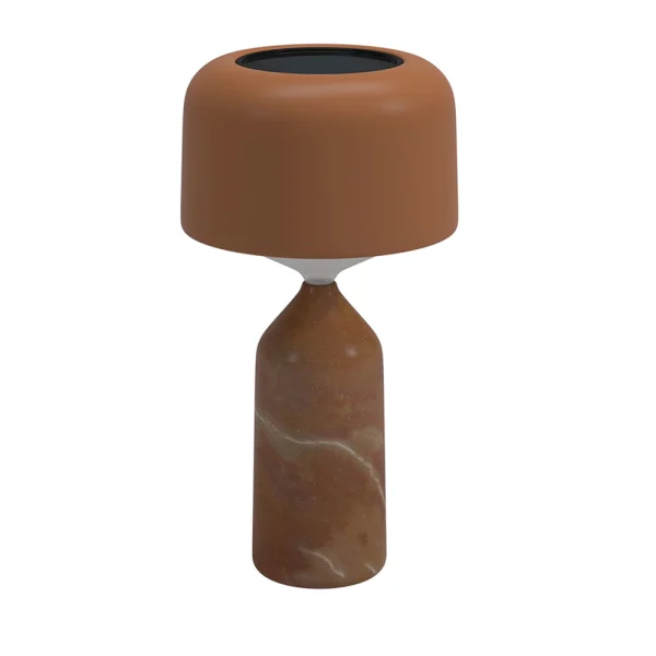 Gloster Ambient Pebble Small Table Lamp | Fire Stone Base | Terracotta Powder-Coated Aluminum & Polypropylene Shade