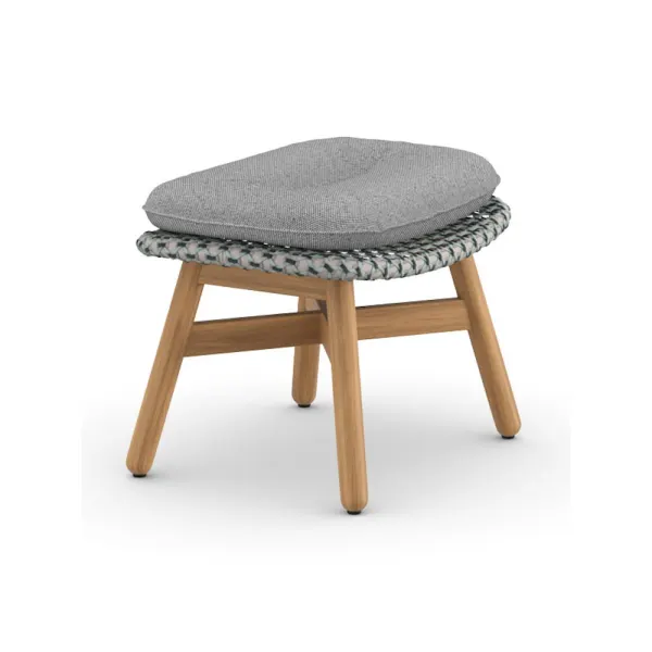 Woven Wicker DEDON Fiber Baltic | Teak Base | Cushions (Included Seat Shown) NATURA Ash