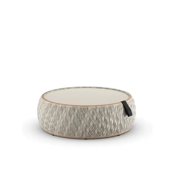 DEDON DALA Coffee Table | Fiber Ibiza | Stone Glass Tabletop