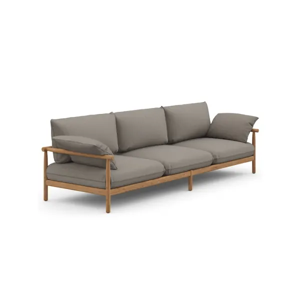 Frame Teak | DEDON Fiber Vulcano Matte | Cushion NATURA Taupe