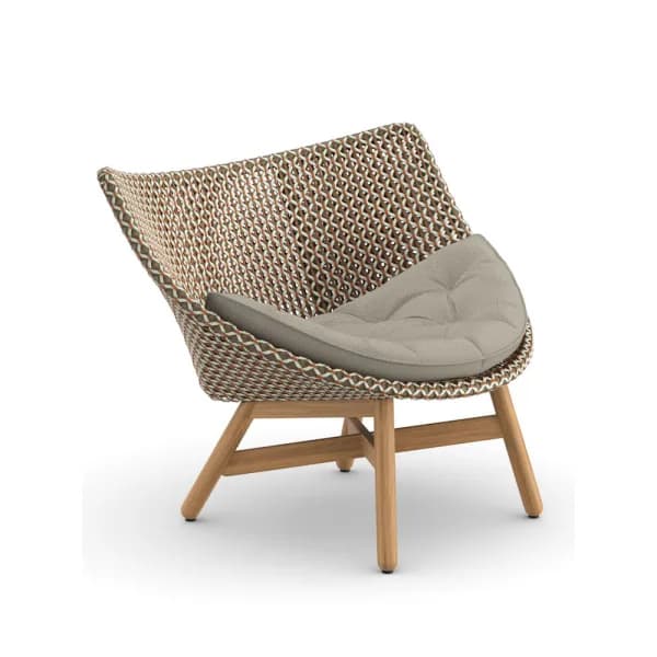 Woven Wicker DEDON Fiber Chestnut | Teak Base | Cushions (Included Seat Shown) NATURA Laurel