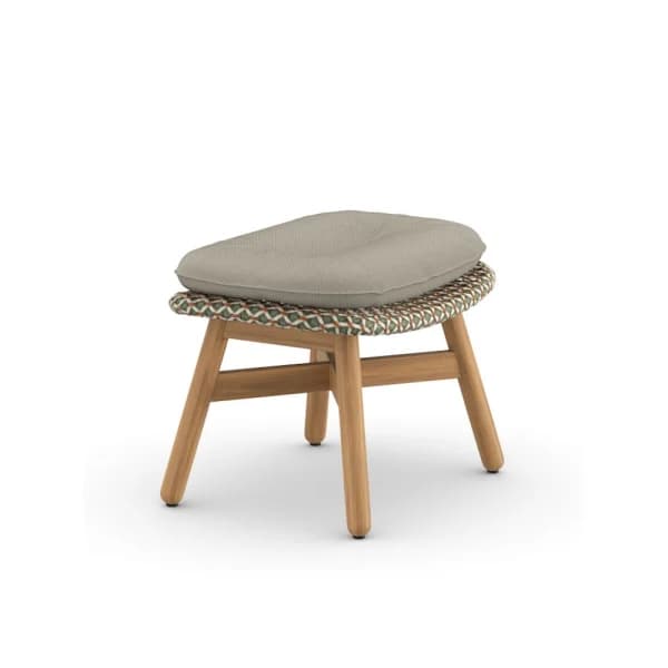 Woven Wicker DEDON Fiber Chestnut | Teak Base | Cushions (Included Seat Shown) NATURA Laurel