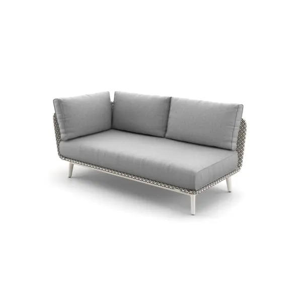 Woven Fiber Pepper | Frame Powder-Coated Aluminum Lipari | Cushions (Included Seat and Back shown) NATURA Ash