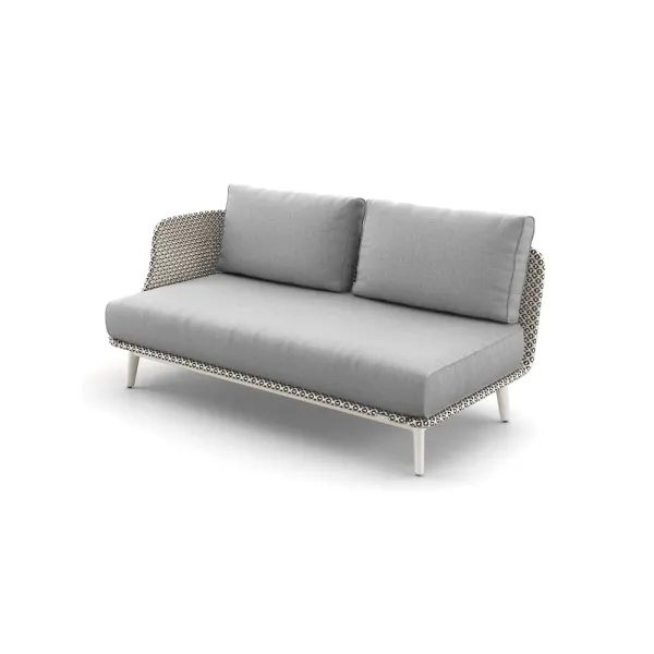 Woven Fiber Pepper | Frame Powder-Coated Aluminum Lipari | Cushions (Included Seat and Back shown) NATURA Ash