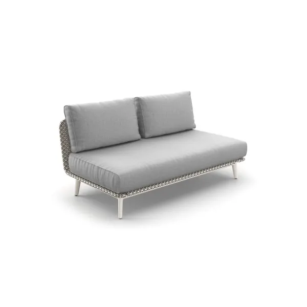 Woven Fiber Pepper | Frame Powder-Coated Aluminum Lipari | Cushions (Included Seat and Back shown) NATURA Ash