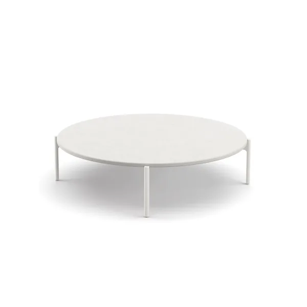 Frame: Powder-Coated Aluminum, Lipari | Tabletop: Mineral Composite, Talc