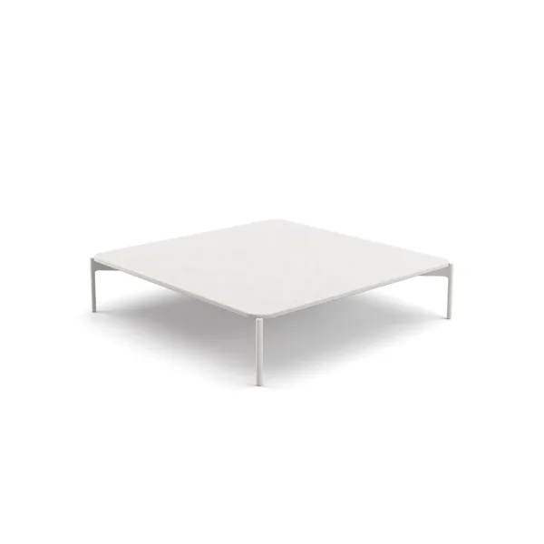 Frame: Powder-Coated Aluminum, Lipari | Tabletop: Mineral Composite, Talc