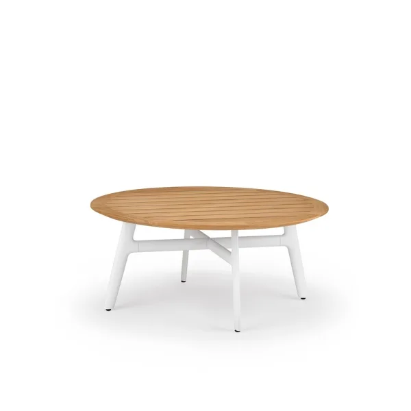 Frame Powder-Coated Aluminum White | Top Slatted Teak