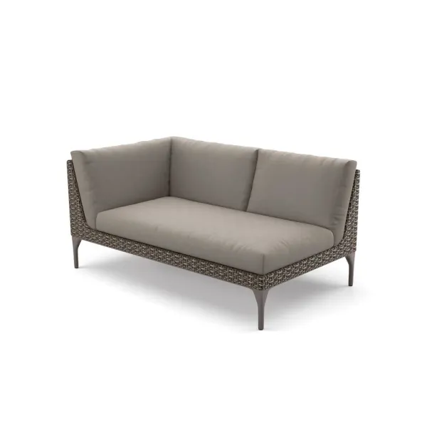 Woven Fiber Vulcano | Frame Powder-Coated Aluminum Vulcano | Cushions (Included Seat and Back shown) NATURA Taupe