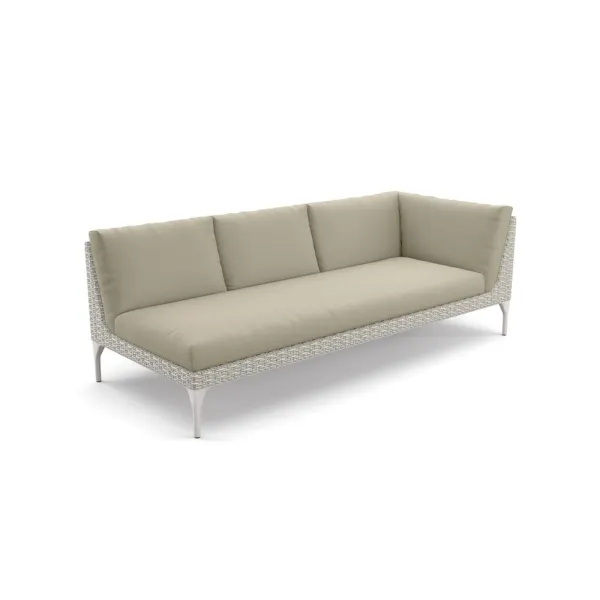 Woven Fiber Accona | Frame Powder-Coated Aluminum Lipari | Cushions (Included Seat and Back shown) NATURA Laurel