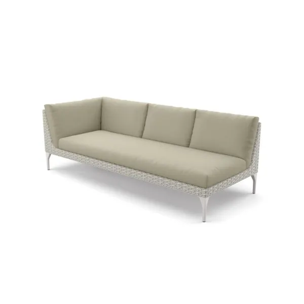 Woven Fiber Accona | Frame Powder-Coated Aluminum Lipari | Cushions (Included Seat and Back shown) NATURA Laurel