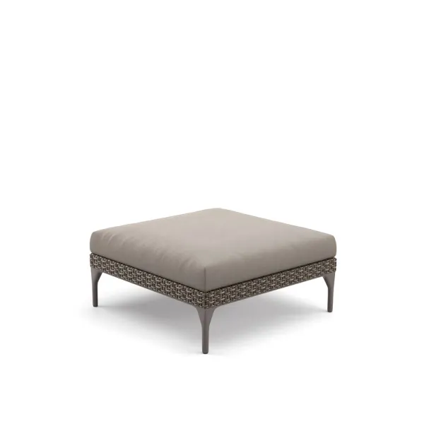 Woven Fiber Vulcano | Frame Powder-Coated Aluminum Vulcano | Cushions (Included Seat shown) NATURA Taupe