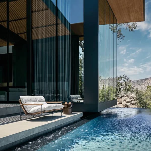 Gloster Zenith 2-Seater Sofa | Coso Side Table