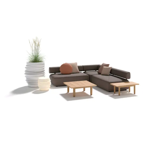 DEDON BABYLON Large Planter & LED Side Table | BRIXX Modular Seating | TIBBO Coffee Tables