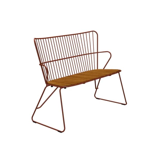 Houe Paon Bench | Steel Paprika Frame