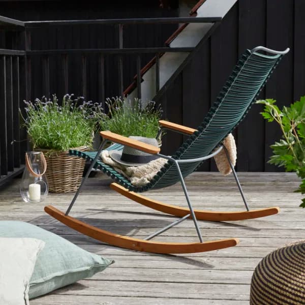 Houe Click Rocking Chair | Pine Green Lamellas