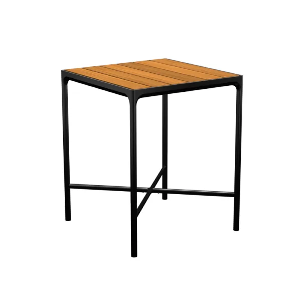 Houe Four 35" Square Bar Table | Bamboo Tabletop