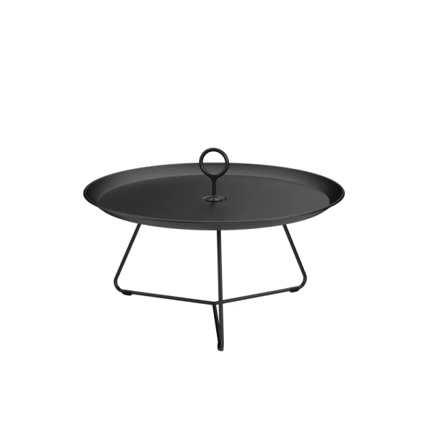 Houe Eyelet 28" Tray Table | Black Aluminum Frame