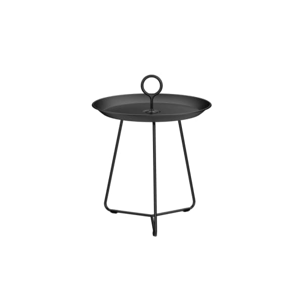 Houe Eyelet 17" Tray Table | Black Aluminum Frame