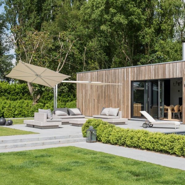 Umbrosa Duo Spectra 8'2" Square 90° Straight Dual Canopy Umbrella
| Solidum, Natural