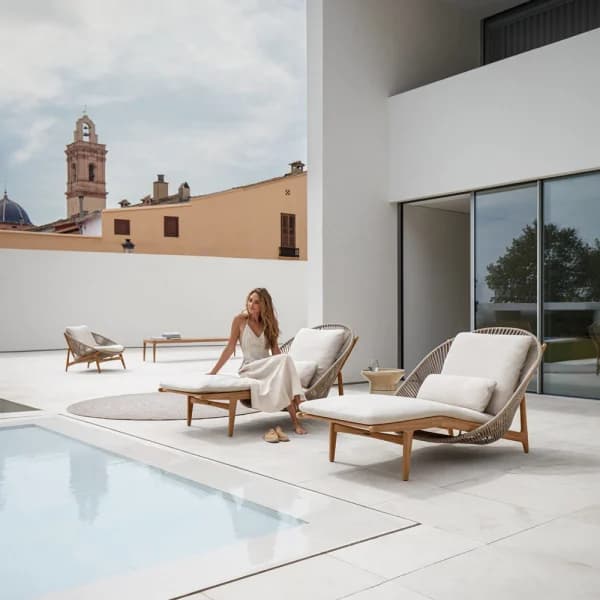 Gloster Bora Loungers | Coso Side Table