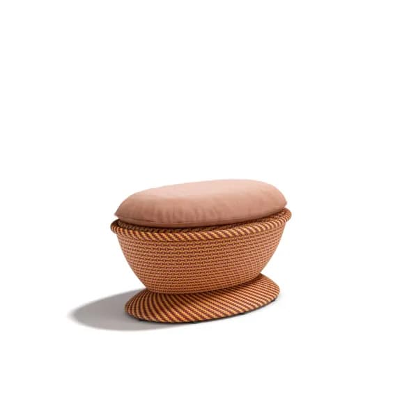 DEDON PAPYON Footstool | Woven Fiber Nectar