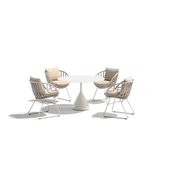 DEDON SATELLITE Round Dining Table | KIDA Armchairs