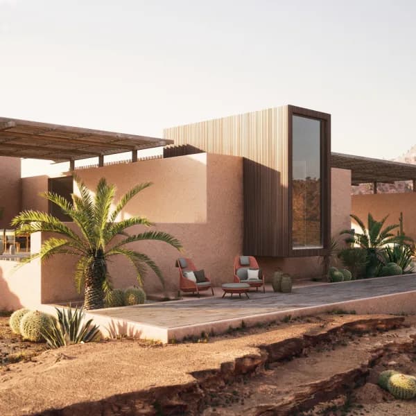 DEDON Ahnda Wing Chair and Footstool