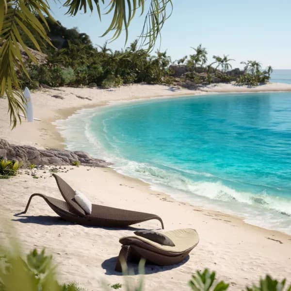 DEDON LEAF Beach Chair with Gas Spring and Beach Chair