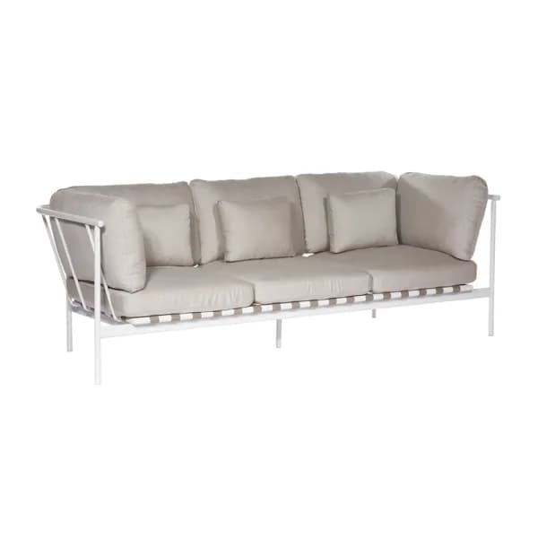 Barlow Tyrie Around Deep Seating Triple Module - Aluminum Arms | Arctic White Aluminum Frame